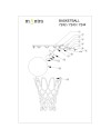***OFER/DES***  BASKETBALL * APLIQUE CESTA BALONCESTO BLANCO